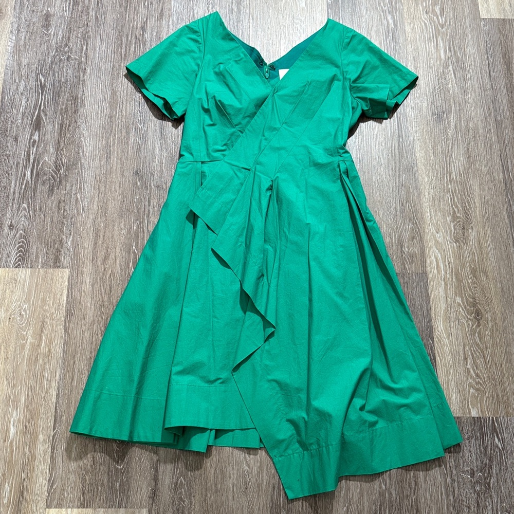 Maeve Asymmetrical Green Dress 8